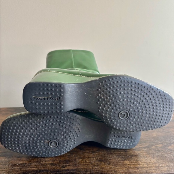 Rockport| Stylish Waterproof Green Women's Wedge Mid-Calf Side Zip Boots Sz 8M - Picture 6 of 8